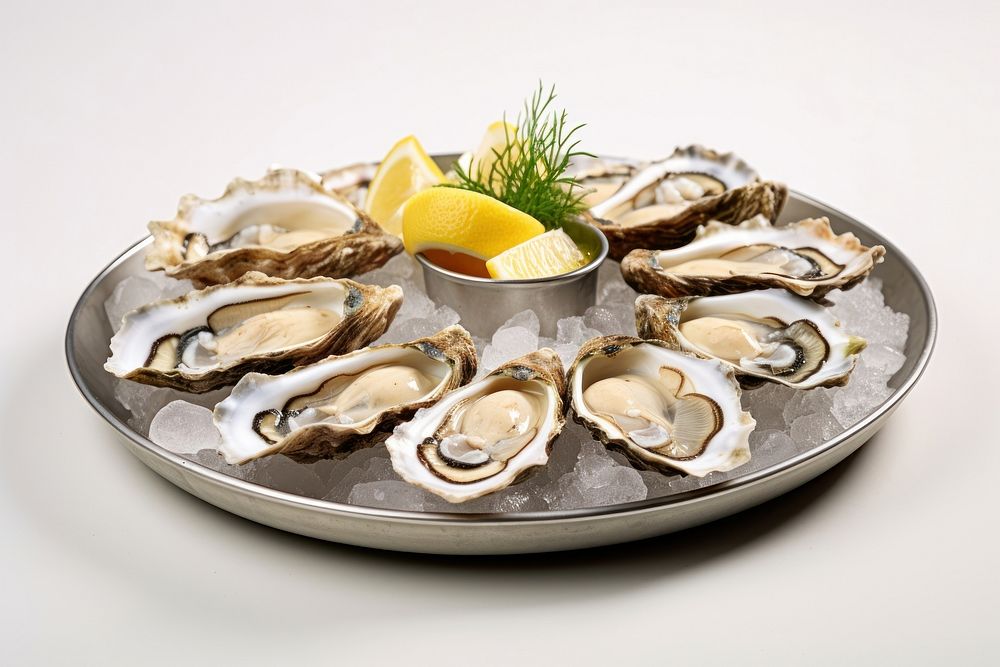 Seafood seafood oyster plate. AI generated Image by rawpixel.