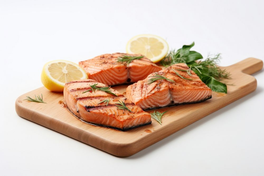Seafood seafood salmon grilled. AI generated Image by rawpixel.