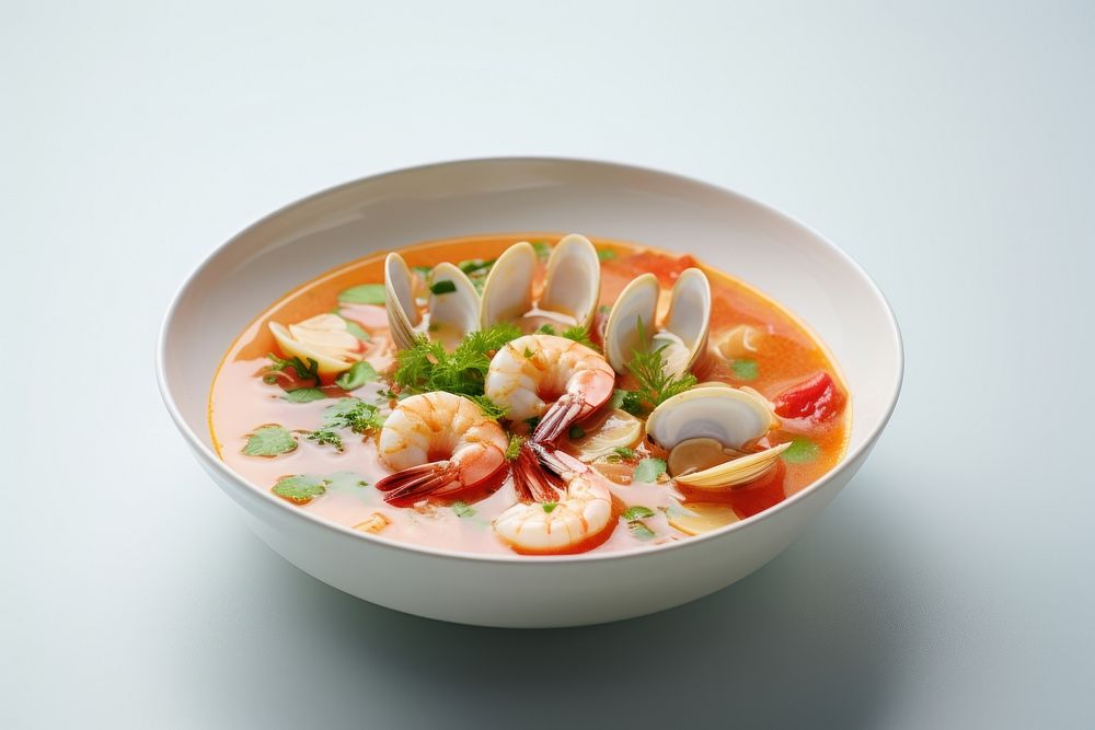 Seafood seafood soup plate. AI generated Image by rawpixel.