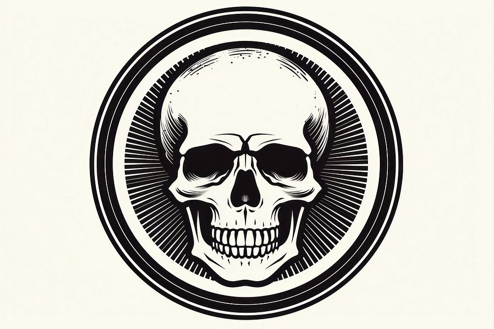 Skull logo creativity cartoon.