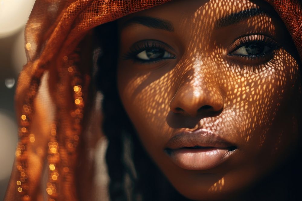 African woman skin portrait photo.