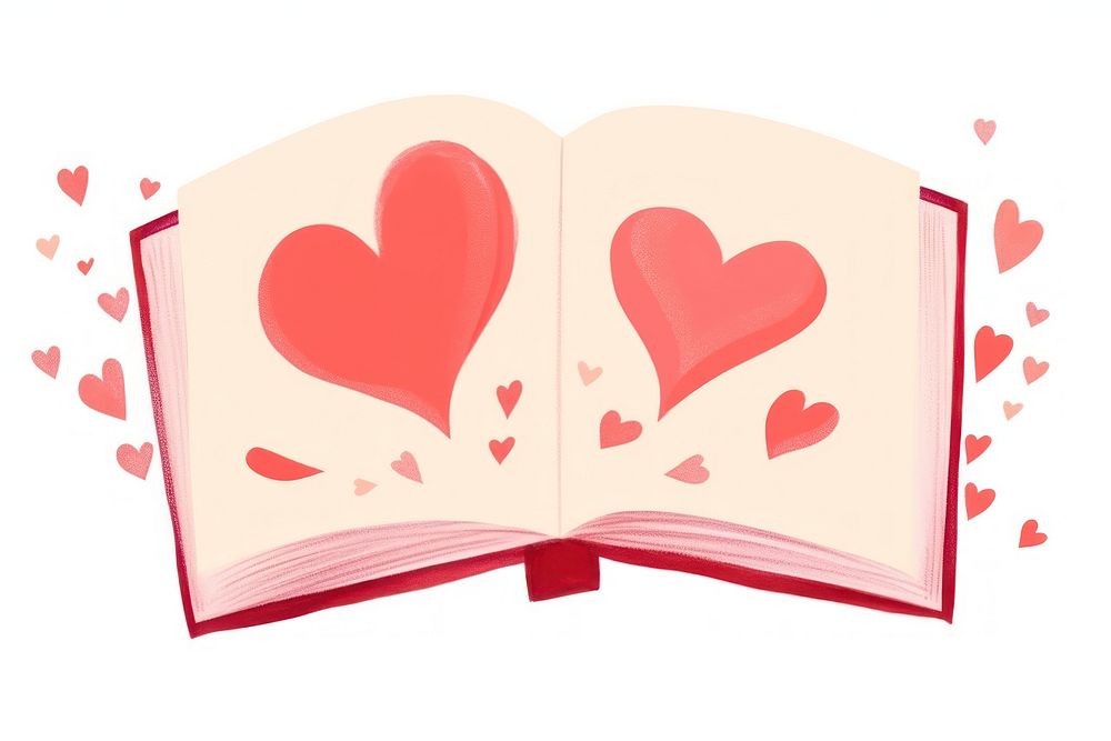 Book of love publication text white background. AI generated Image by rawpixel.