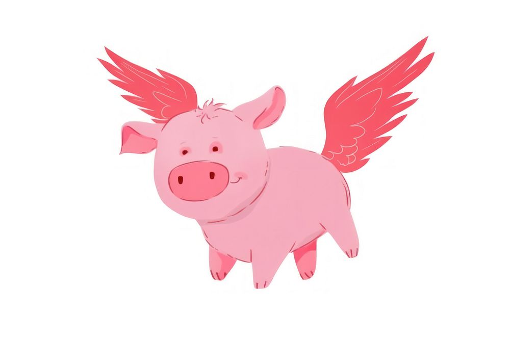 Cupid pig animal mammal representation. AI generated Image by rawpixel.