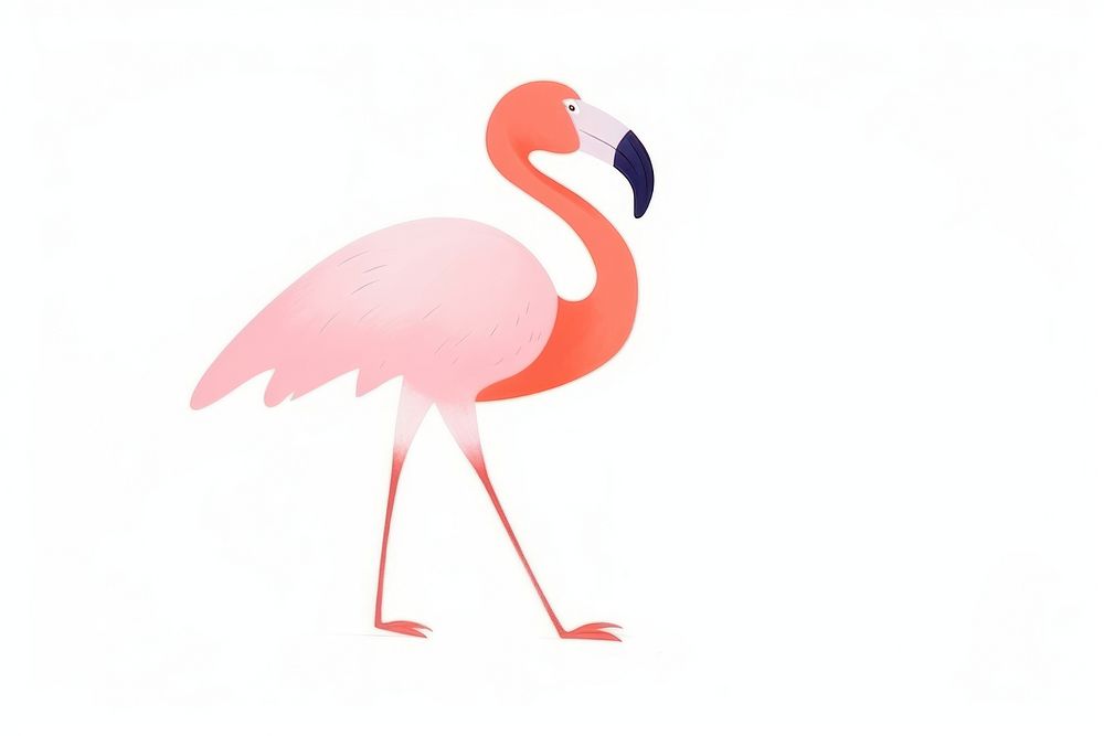 Flamingo listen music animal bird beak. AI generated Image by rawpixel.