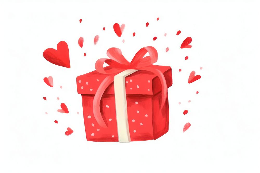 Gift red white background celebration. AI generated Image by rawpixel.