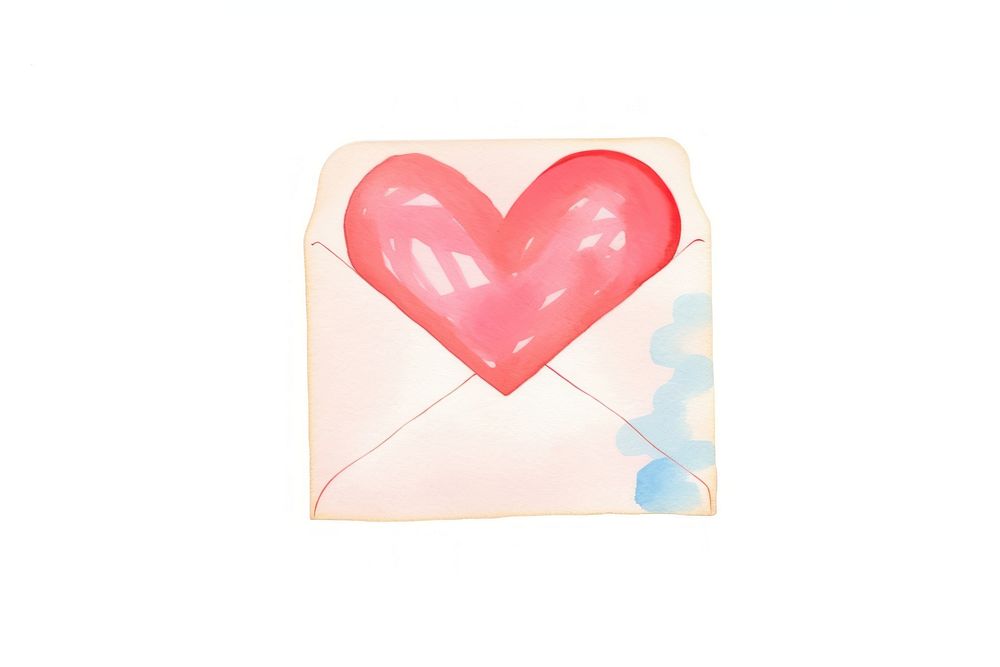 Love letter envelope white background celebration. AI generated Image by rawpixel.