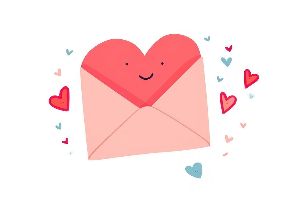 Love letter envelope letterbox cartoon. AI generated Image by rawpixel.