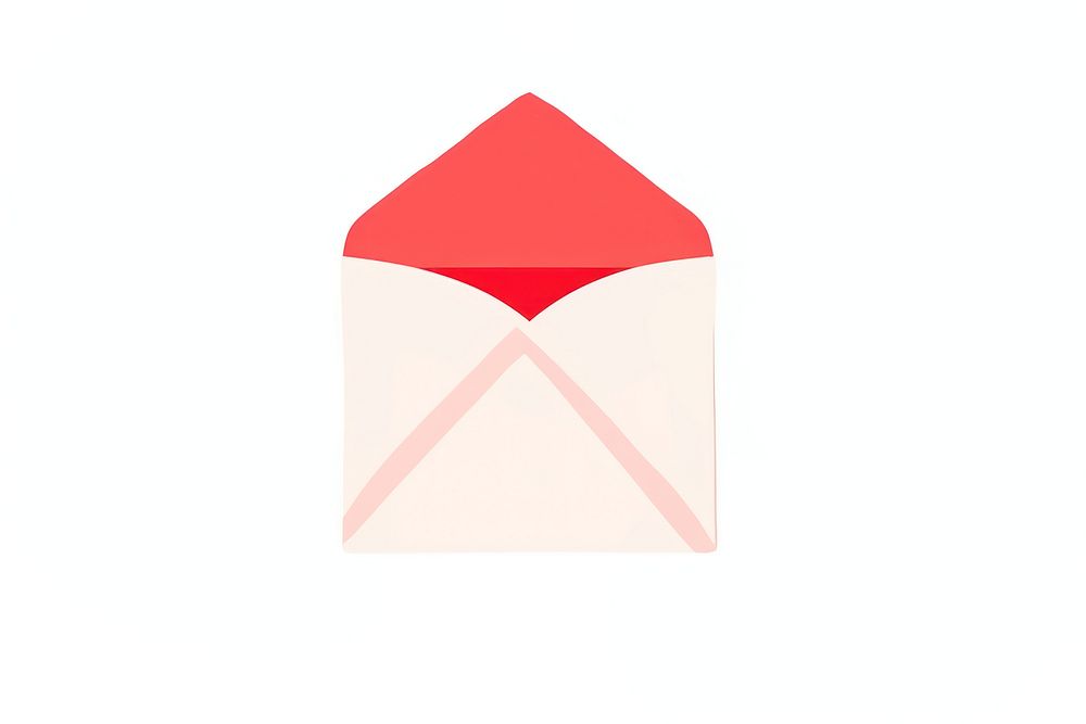 Love letter envelope mail white background. AI generated Image by rawpixel.