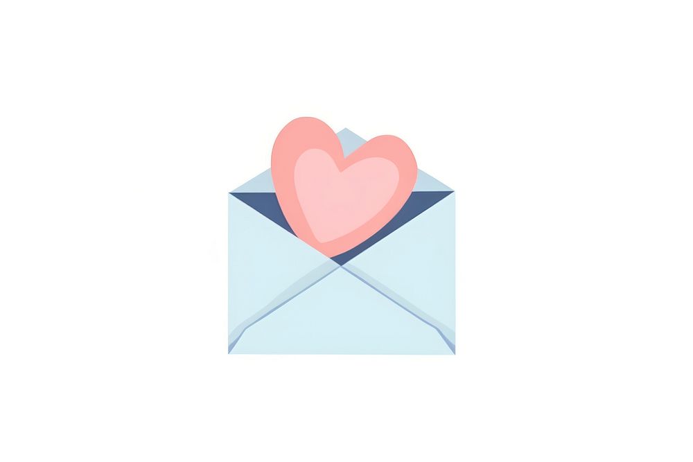 Love letter envelope white background dynamite. AI generated Image by rawpixel.