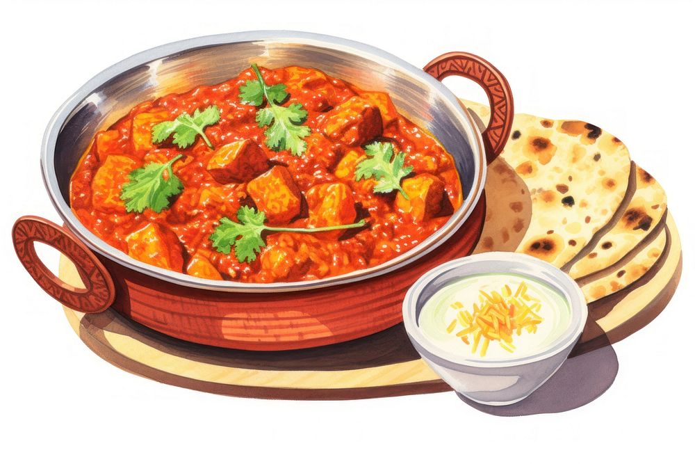 Indian Food food curry meal. AI generated Image by rawpixel.