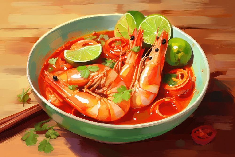 Seafood bowl seafood soup. AI generated Image by rawpixel.
