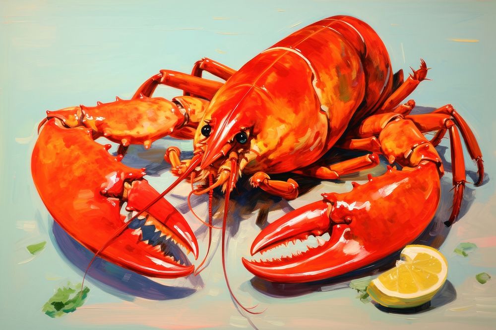 Seafood dish seafood lobster animal. AI generated Image by rawpixel.