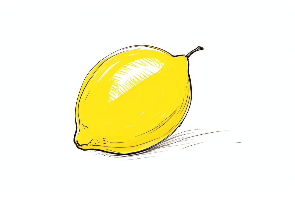 Lemon sketch fruit plant.