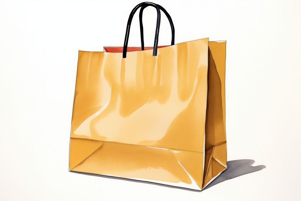 Shopping bag handbag white background consumerism.