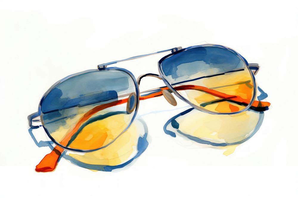 Sunglasses sketch white background accessories.