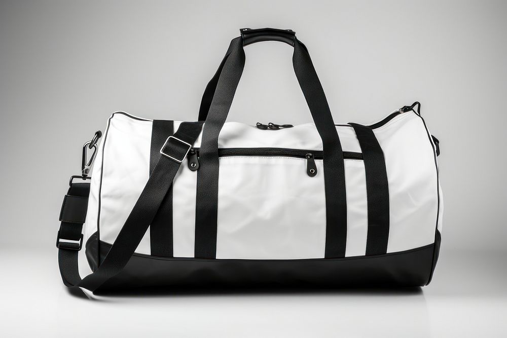 Duffel bag handbag luggage white.