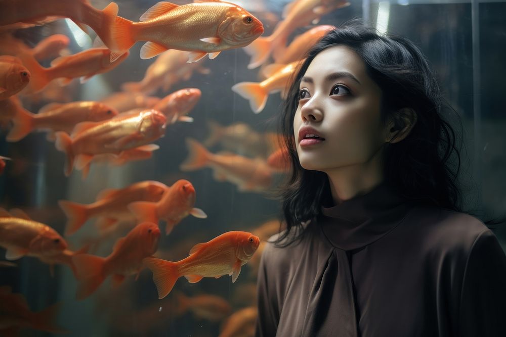  Thai fish goldfish aquarium. AI generated Image by rawpixel.