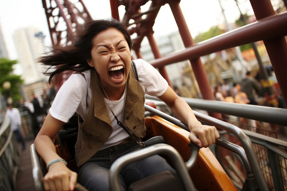  Thai shouting laughing coaster. AI generated Image by rawpixel.