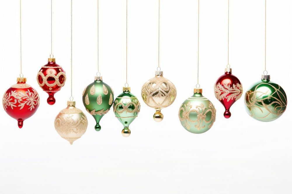Christmas ornaments hanging jewelry red.