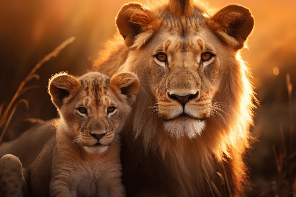 Lions wildlife mammal animal. AI generated Image by rawpixel.