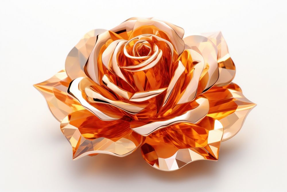 Orange rose jewelry flower petal.