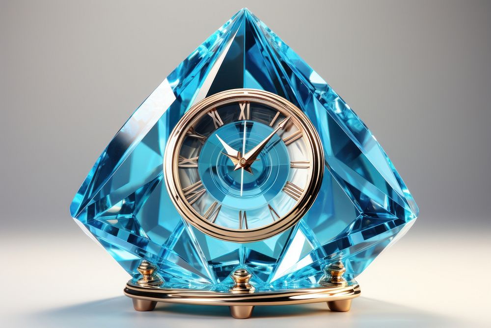 Clock gemstone jewelry crystal.