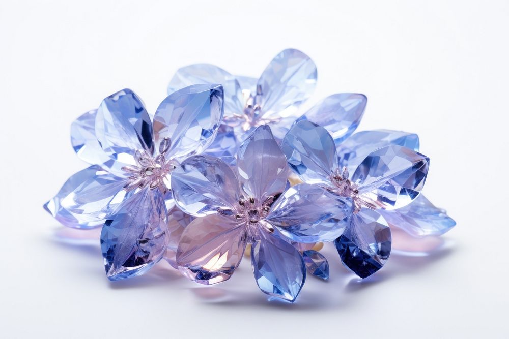 Hydrangea gemstone crystal jewelry.