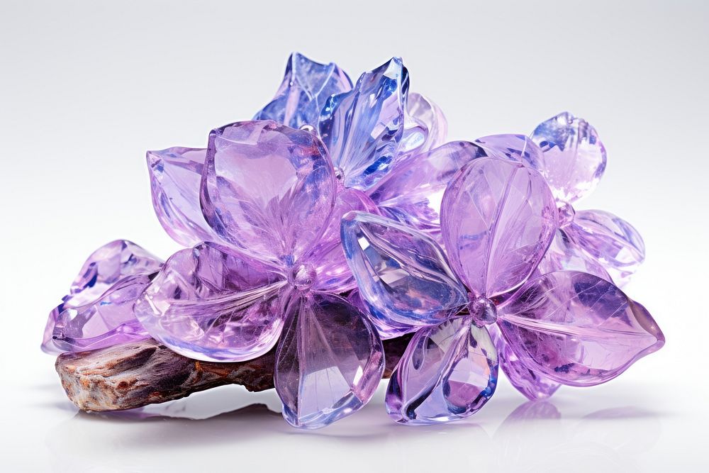 Hydrangea gemstone crystal amethyst.
