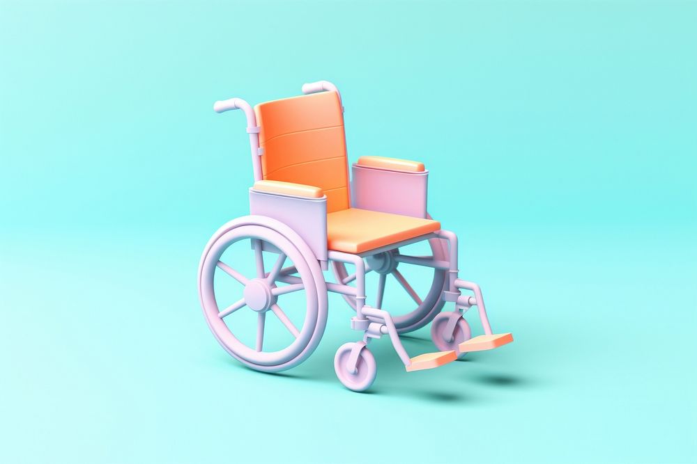 Grandfa on wheelchair furniture carriage tricycle. AI generated Image by rawpixel.
