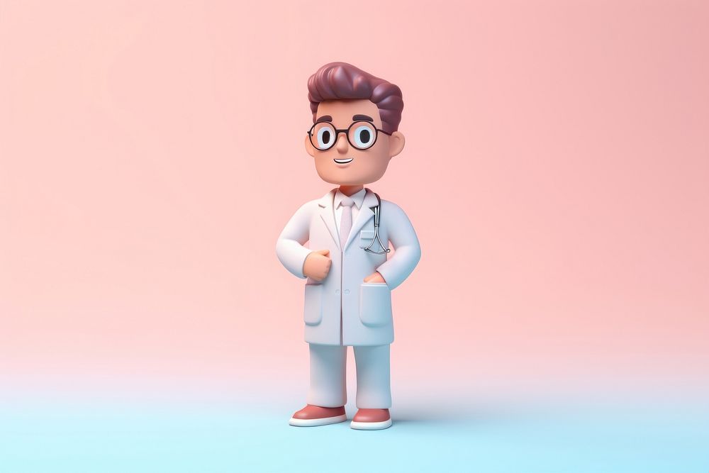 Doctor cartoon stethoscope physician. AI generated Image by rawpixel.