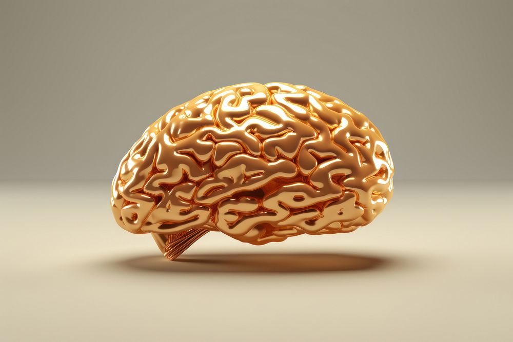 Golden plastic brain accessories accessory outdoors.
