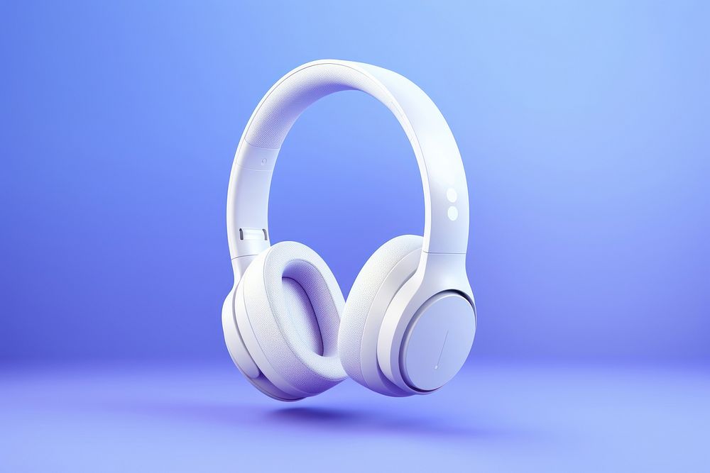 White headphones headset electronics technology.