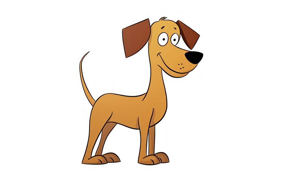 Brown dog cartoon animal mammal. AI generated Image by rawpixel.