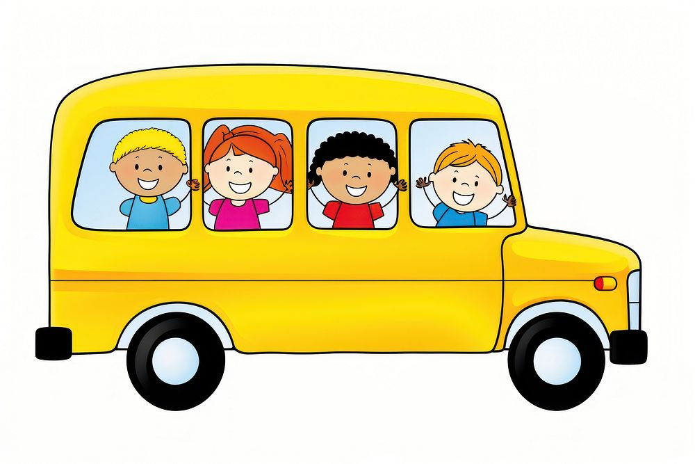 Kids yellow school bus car | Premium Photo Illustration - rawpixel