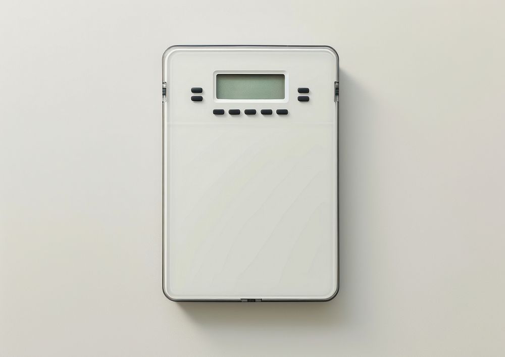 Weighing scale electronics white background technology.
