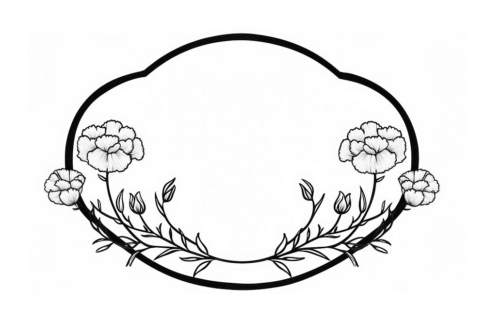 Drawing circle sketch flower.
