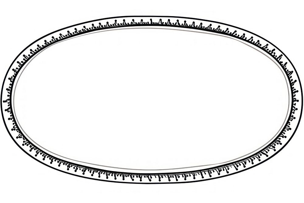 Oval shape line white background dishware.