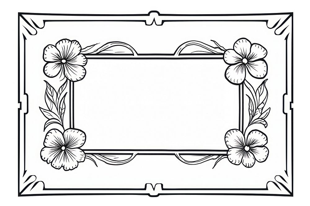 Rectangle shape frame white line.