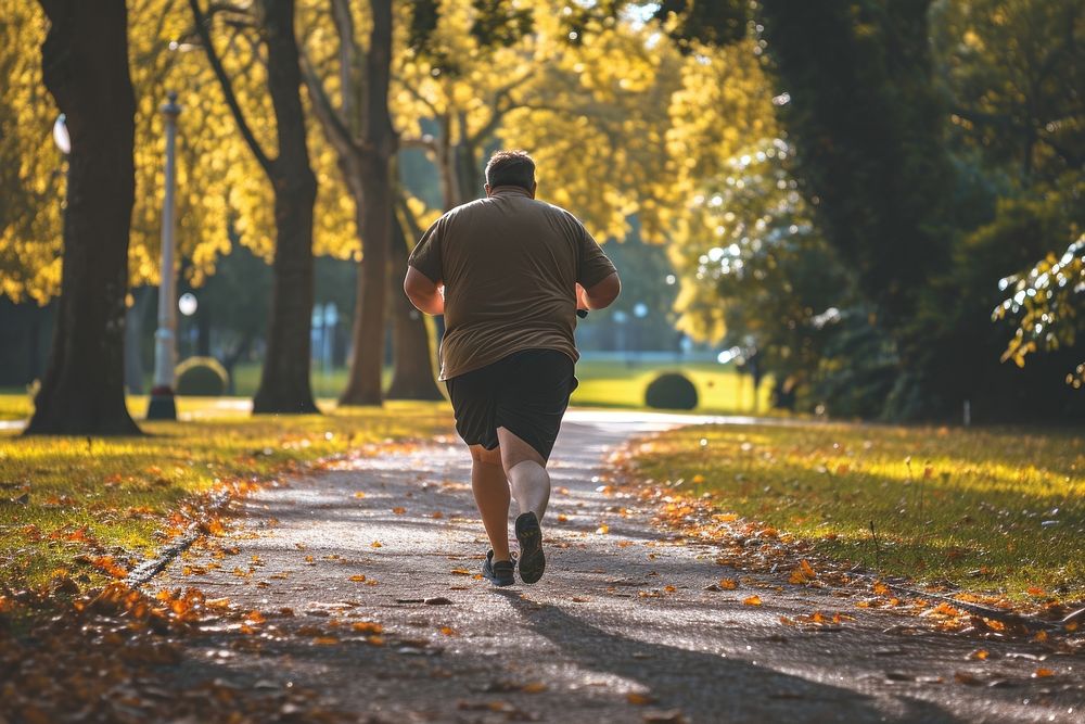 Man jogging running autumn adult.