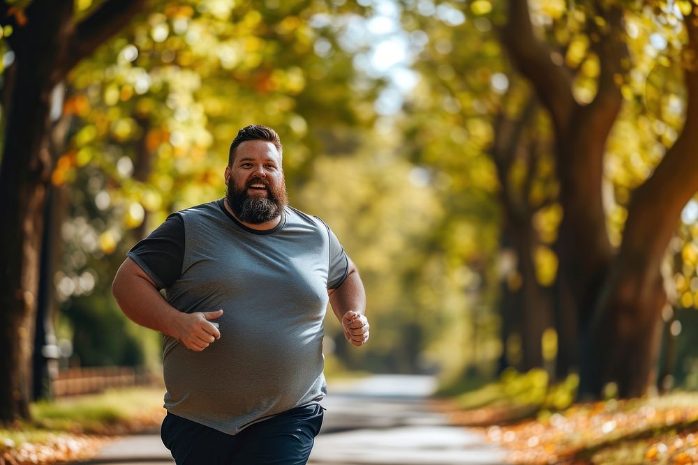 Man jogging running autumn adult.