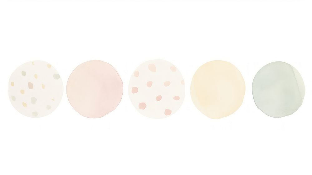 Circles divider watercolour illustration egg white background spotted.