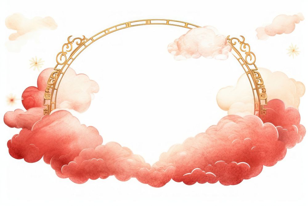 Cloud with red frame white background accessories accessory.