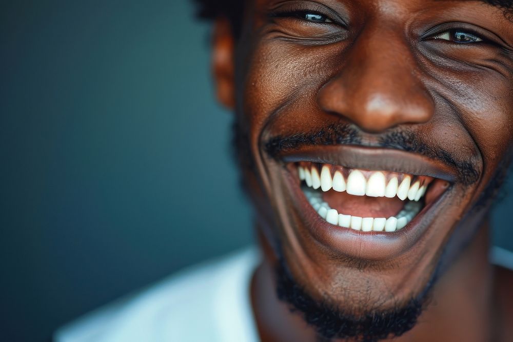 Man smiling laughing teeth adult.