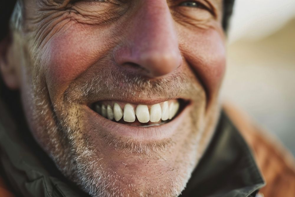 Man smiling teeth laughing adult.