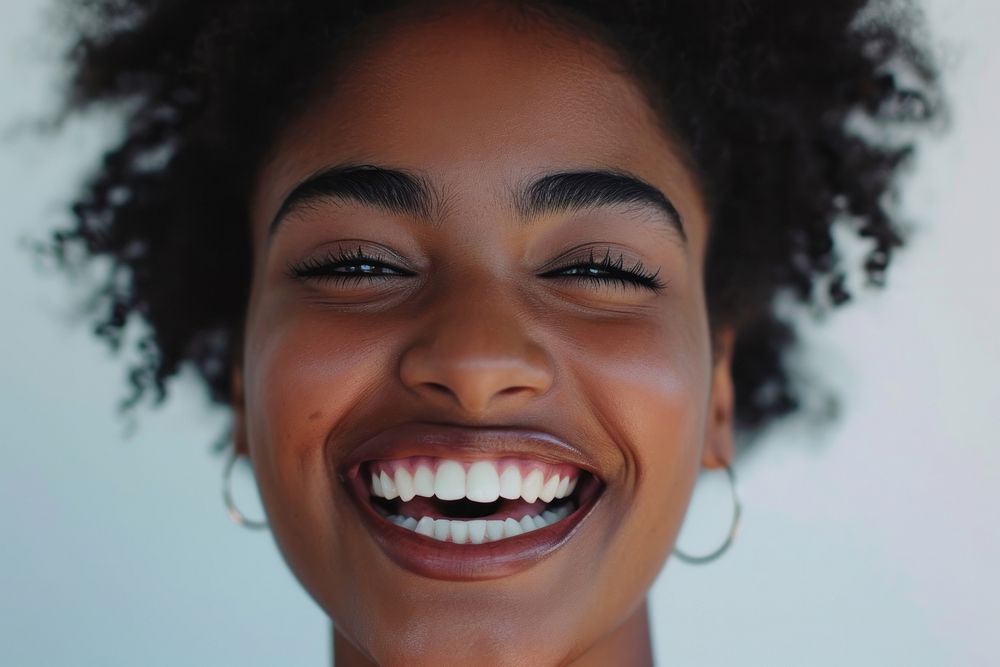 Woman smiling laughing teeth adult.