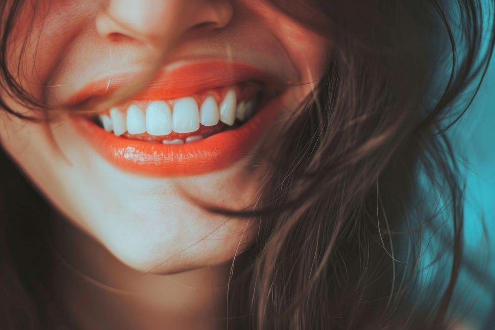 Woman smiling teeth laughing adult.