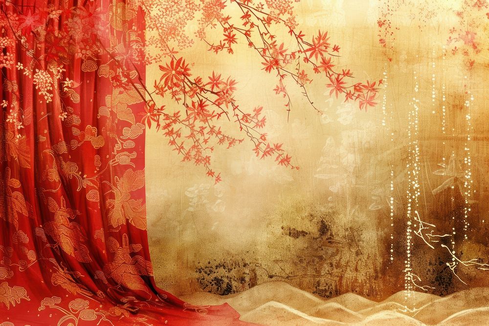 Curtain backgrounds painting texture.