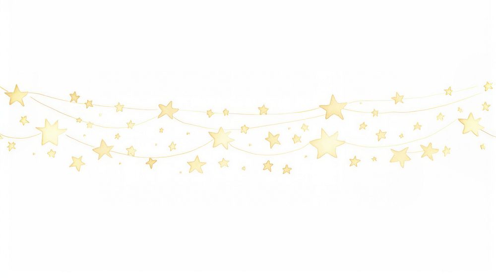 Cute stars withlines divider watercolour illustration pattern white background illuminated.