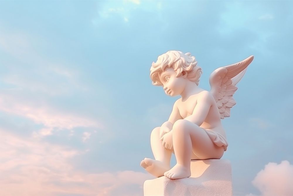  A Cherub angel representation spirituality. AI generated Image by rawpixel.