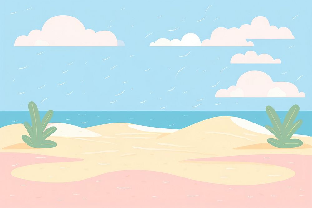  Summer beach backgrounds outdoors nature. AI generated Image by rawpixel.